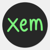 Sticker Rond Feuille d'autocollants Pronoun (Devant)