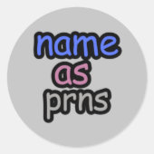 Sticker Rond Feuille d'autocollants Pronoun (Devant)