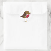 Sticker Rond Feuille d'autocollants Robin Cute (Sac)