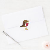 Sticker Rond Feuille d'autocollants Robin Cute (Enveloppe)
