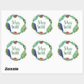 Sticker Rond Feuille d'autocollants Stay Wild (Feuille)