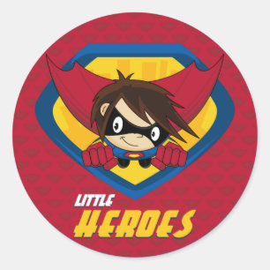 Sticker Rond Feuille d'autocollants Superhero