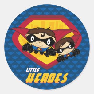 Sticker Rond Feuille d'autocollants Superhero