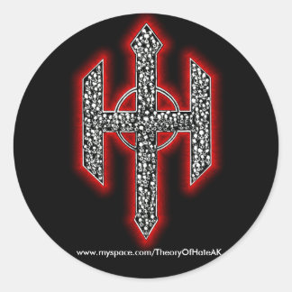 Sticker Rond Feuille d'autocollants Théorie De La Haine