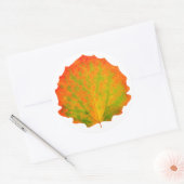 Sticker Rond Feuille d'automne de Aspen (Enveloppe)