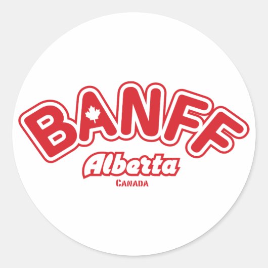 Sticker Rond Feuille de Banff (Devant)