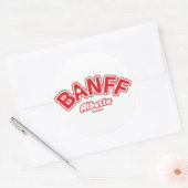 Sticker Rond Feuille de Banff (Enveloppe)