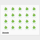 Sticker Rond Feuille de bébé verte (Feuille)