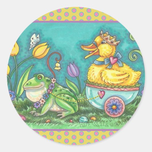 STICKER ROND FEUILLE DE BROG ET DE CANARD, FICHE D'ÉTIQUETTES P (Devant)