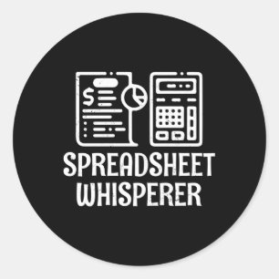 Sticker Rond Feuille de calcul - Compte comptable Cpa de Whispe