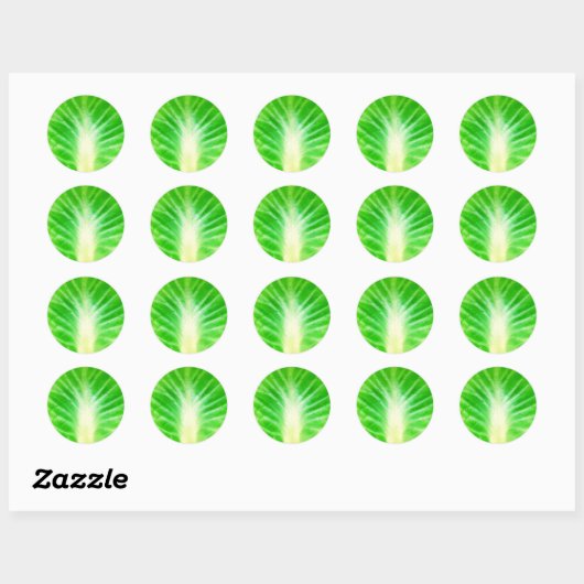 Sticker Rond Feuille de choux (Feuille)