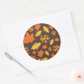 Sticker Rond Feuille de chute (Enveloppe)