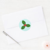 Sticker Rond Feuille de houx (Enveloppe)