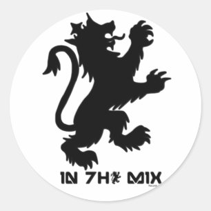 Sticker Rond feuille de l'autocollant 1N7H3M1X