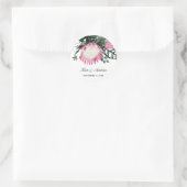 Sticker Rond Feuille de monstère tropicale | Mariage floral Pro (Sac)