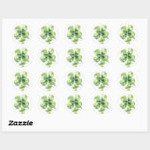 Sticker Rond Feuille de trèfle (Feuille)
