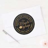 Sticker Rond Feuille d'érable au sirop à bois Cla (Enveloppe)