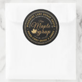 Sticker Rond Feuille d'érable au sirop à bois Cla (Sac)
