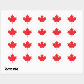 Sticker Rond Feuille d'érable canadienne (Feuille)