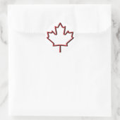 Sticker Rond Feuille d'érable canadienne intégrée (Sac)