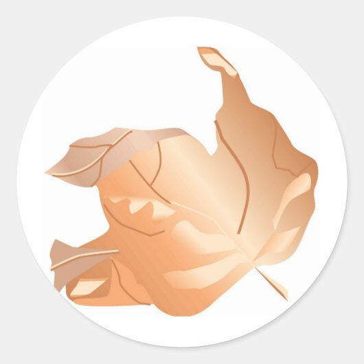 Sticker Rond Feuille d'érable dégradée d'automne (Devant)