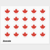 STICKER ROND FEUILLE D'ÉRABLE DU CANADA (Feuille)