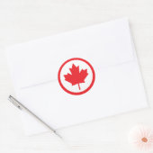Sticker Rond Feuille d'érable du Canada (Enveloppe)