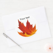 Sticker Rond Feuille d'érable rouge (Enveloppe)