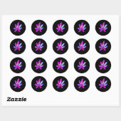 Sticker Rond Feuille d'herbe Abstraite (Feuille)