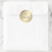 Sticker Rond Feuille d'or cupcakes maison et gâteries emballage (Sac)