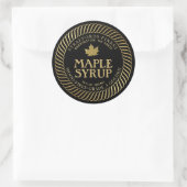 Sticker Rond Feuille d'or fantaisie et sirop d'érable frontalie (Sac)