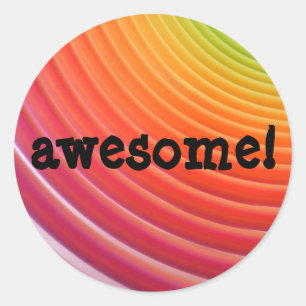 Sticker Rond Feuille impressionnante d'autocollant