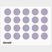 Sticker Rond Feuille minimale | Enveloppe Mariage Lavender (Feuille)