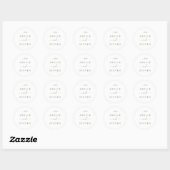 Sticker Rond Feuille minimale | Olive Green Mariage Enveloppe P (Feuille)