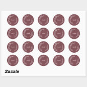 Sticker Rond Feuille minimale | Phoques d'enveloppes Monogramme (Feuille)
