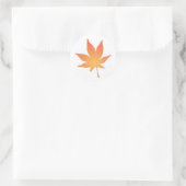 Sticker Rond Feuille orange de flamme (Sac)