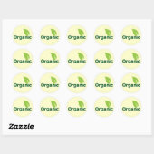 Sticker Rond Feuille organique (Feuille)