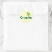 Sticker Rond Feuille organique (Sac)