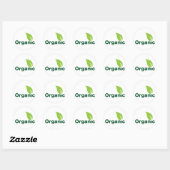 Sticker Rond Feuille organique (Feuille)