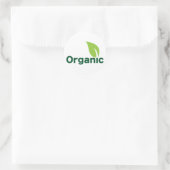 Sticker Rond Feuille organique (Sac)