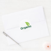 Sticker Rond Feuille organique (Enveloppe)