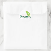 Sticker Rond feuille organique (Sac)