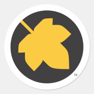 Sticker Rond Feuille solo