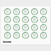 Sticker Rond Feuille tropicale Baby shower de forêt tropicale M (Feuille)