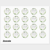 Sticker Rond Feuille verdoyants Serment de mariage pour le Merc (Feuille)