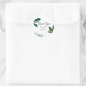Sticker Rond Feuille verte moderne (Sac)