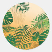 Sticker Rond Feuilles 4 (Devant)