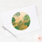 Sticker Rond Feuilles 4 (Enveloppe)