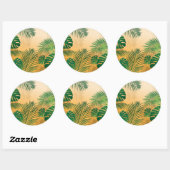 Sticker Rond Feuilles 4 (Feuille)