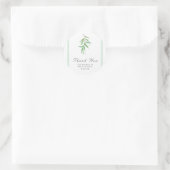 Sticker Rond Feuilles botaniques d'eucalyptus vert Mariage rust (Sac)